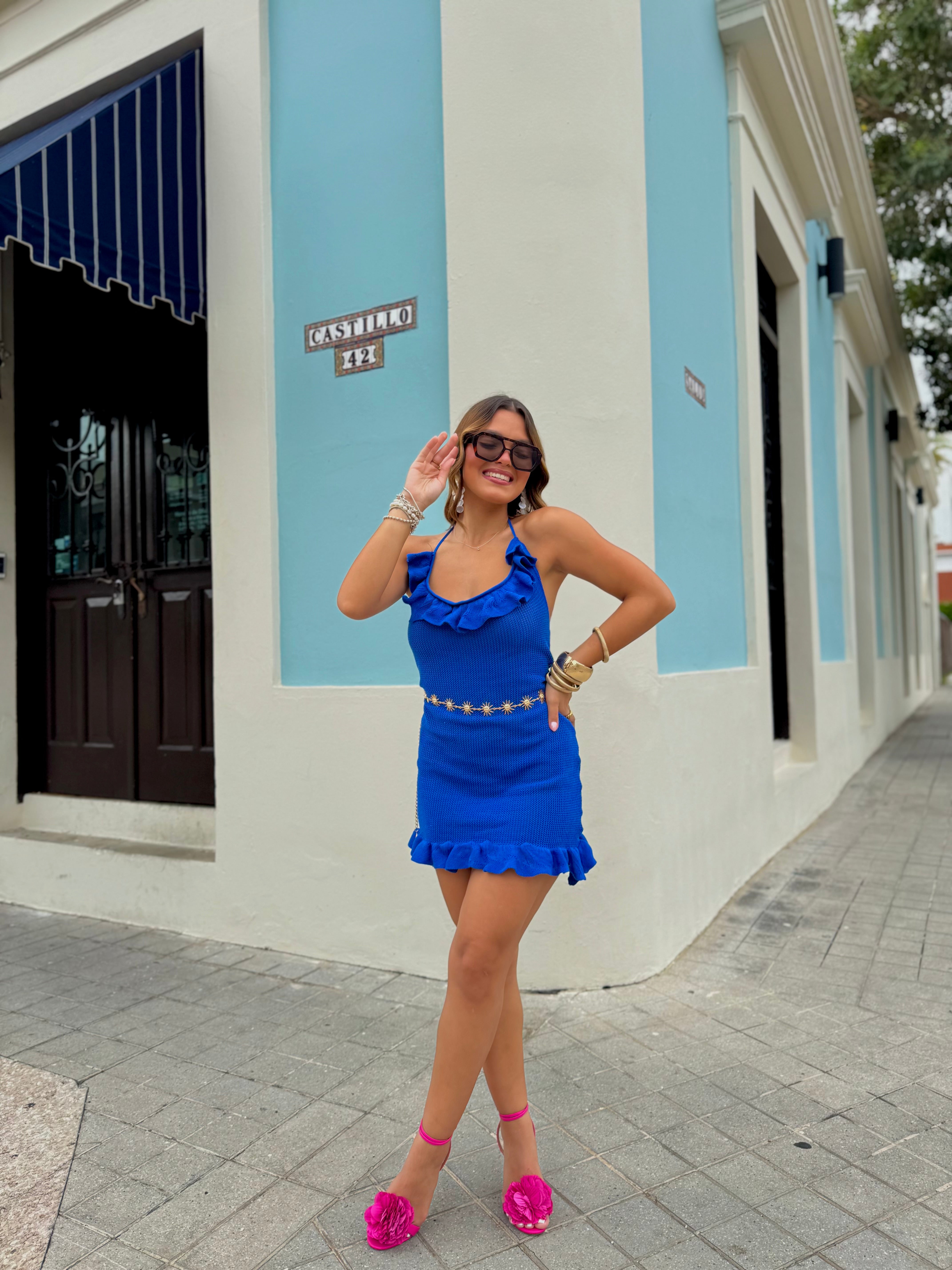 ovidia crochet dress royal