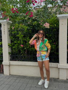 eunnette button down shirt set tropi