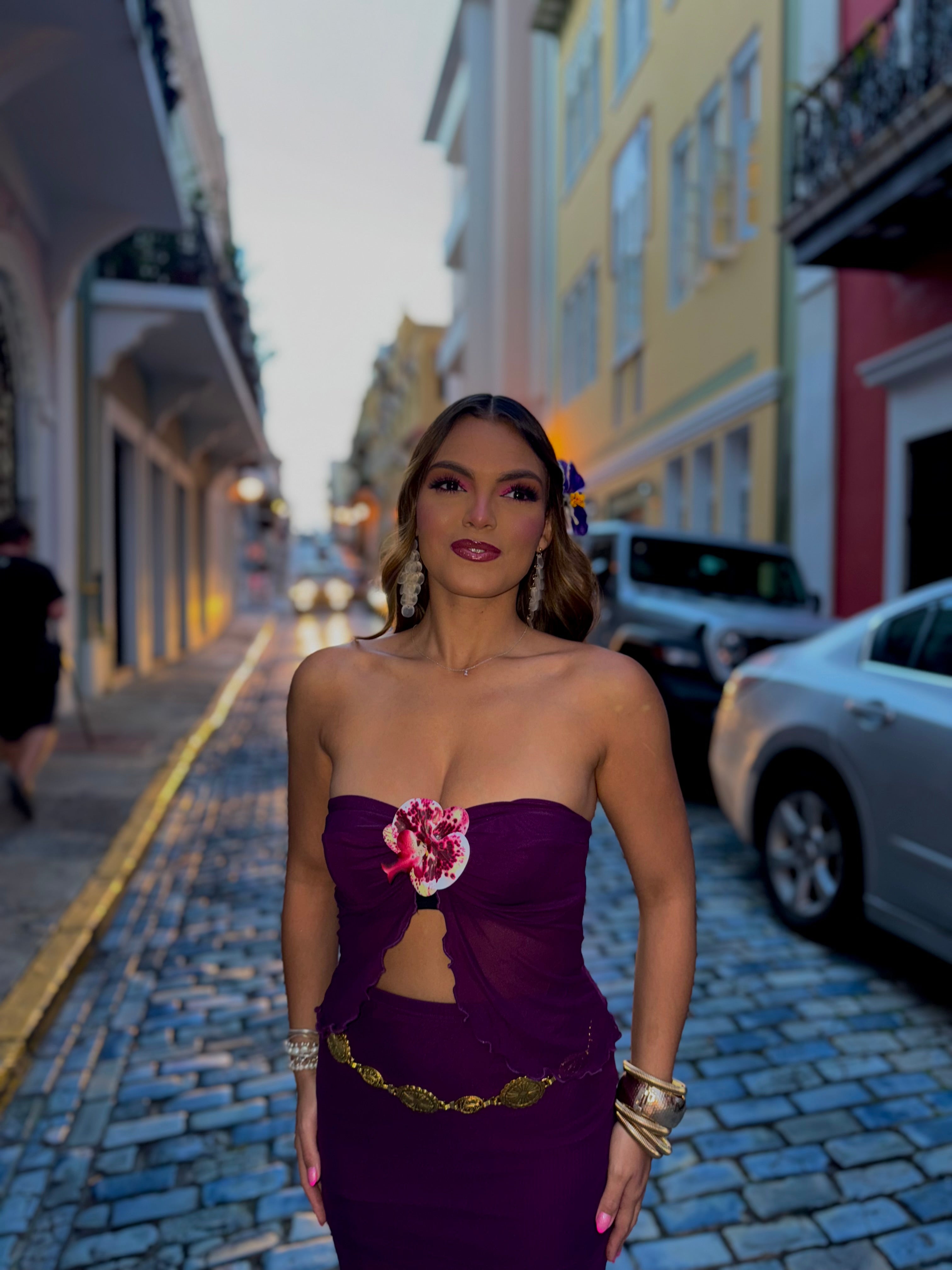ivonne deep purple glow set