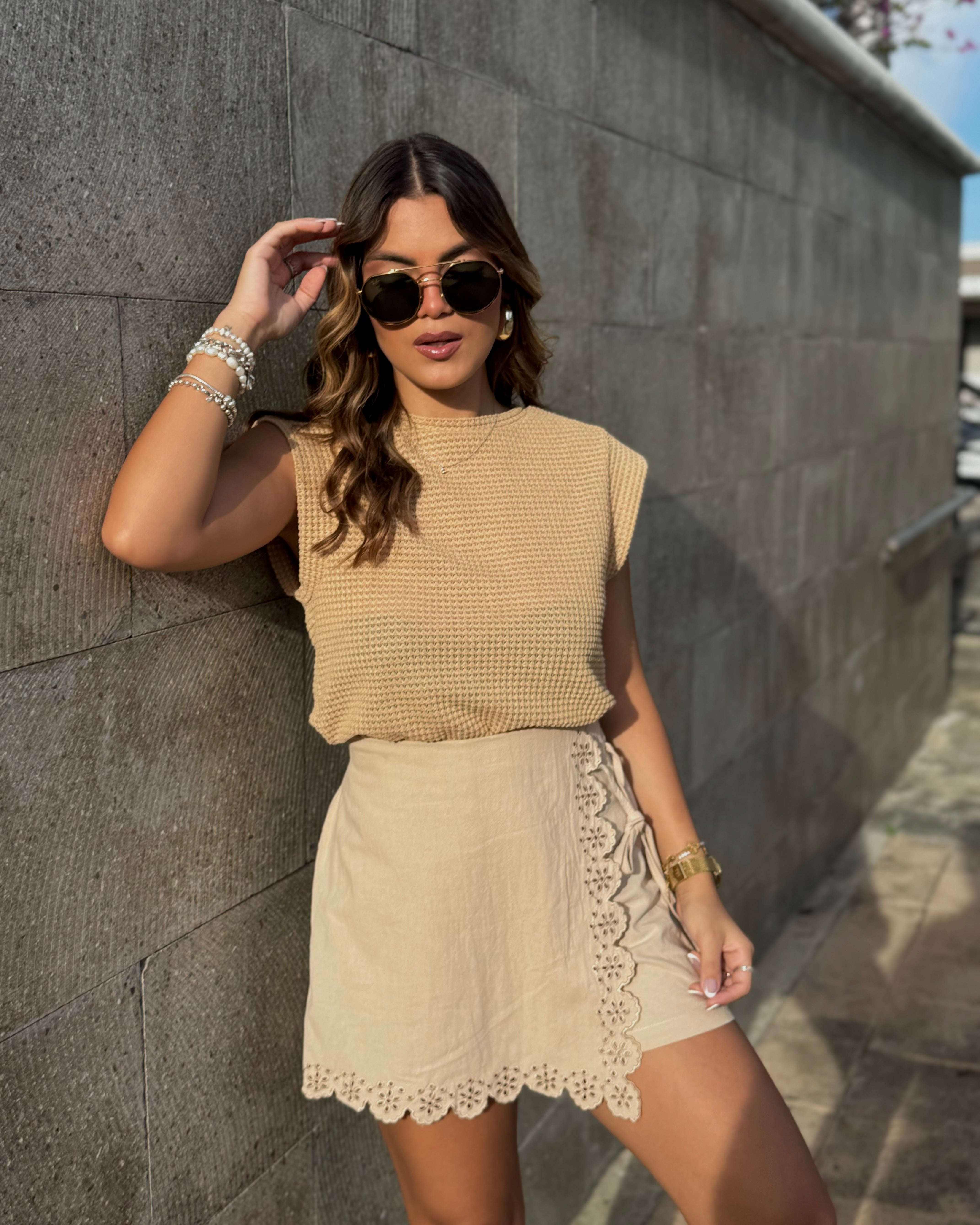 lissiolette semi-formal camel skort