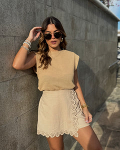 lissiolette semi-formal camel skort
