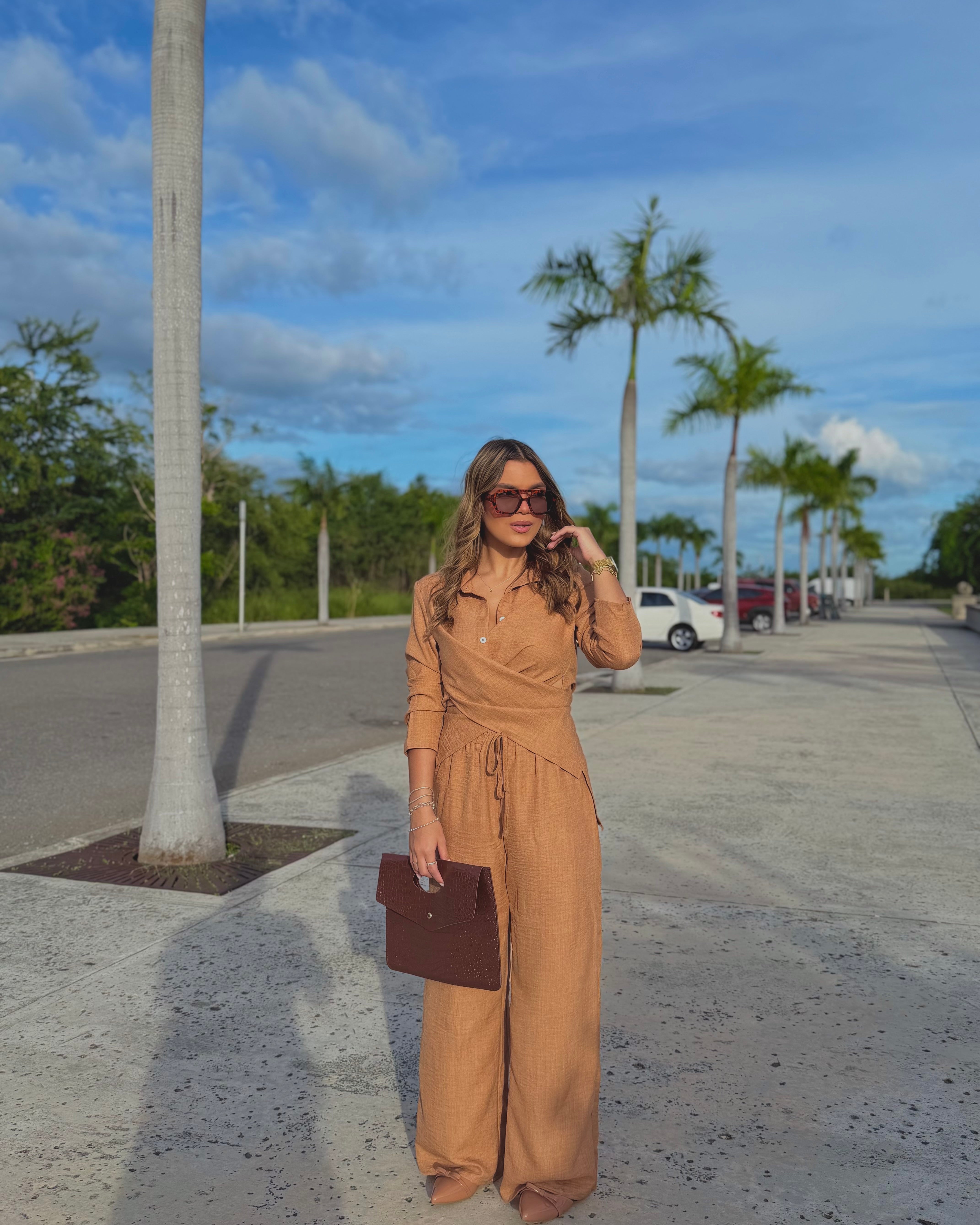 tatienne button down set caqui