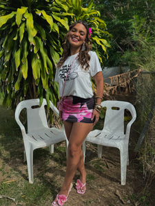 giulia flower mini skort