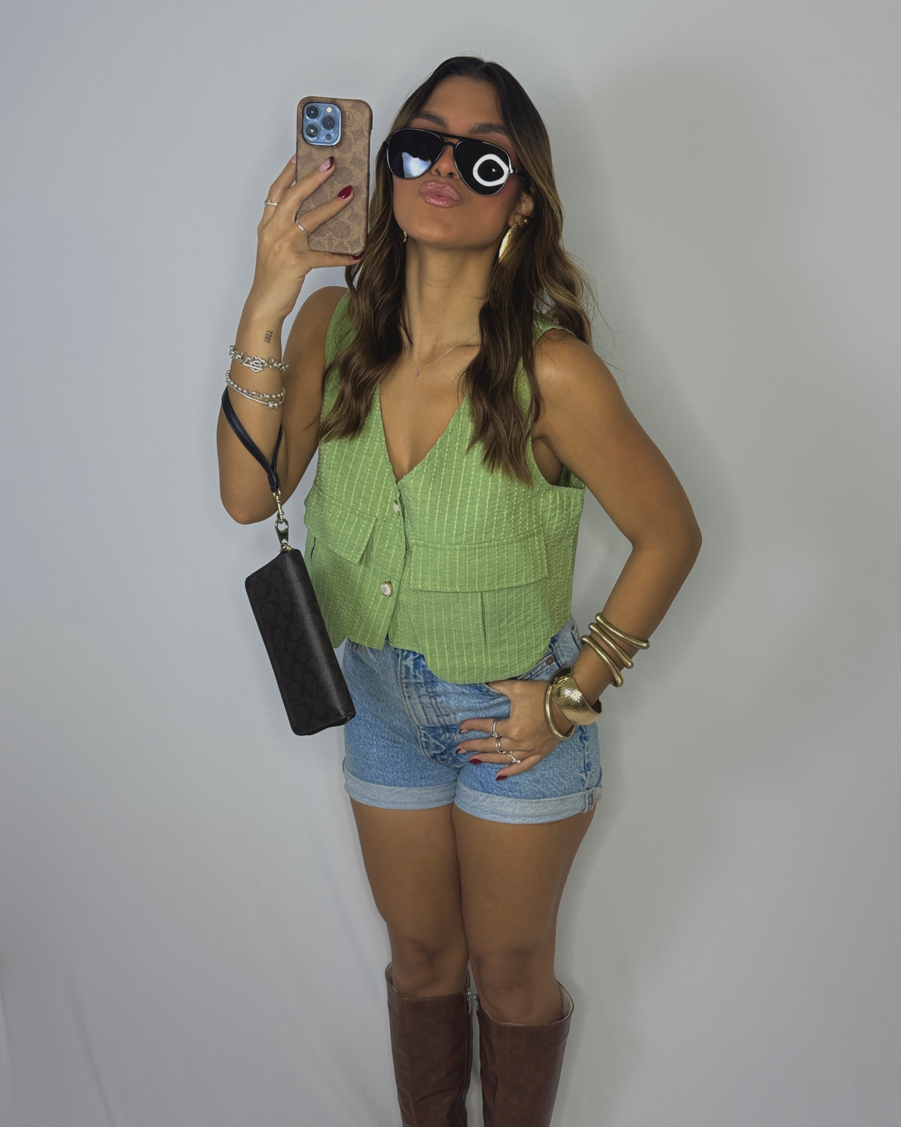 rebeka olive cargo blouse