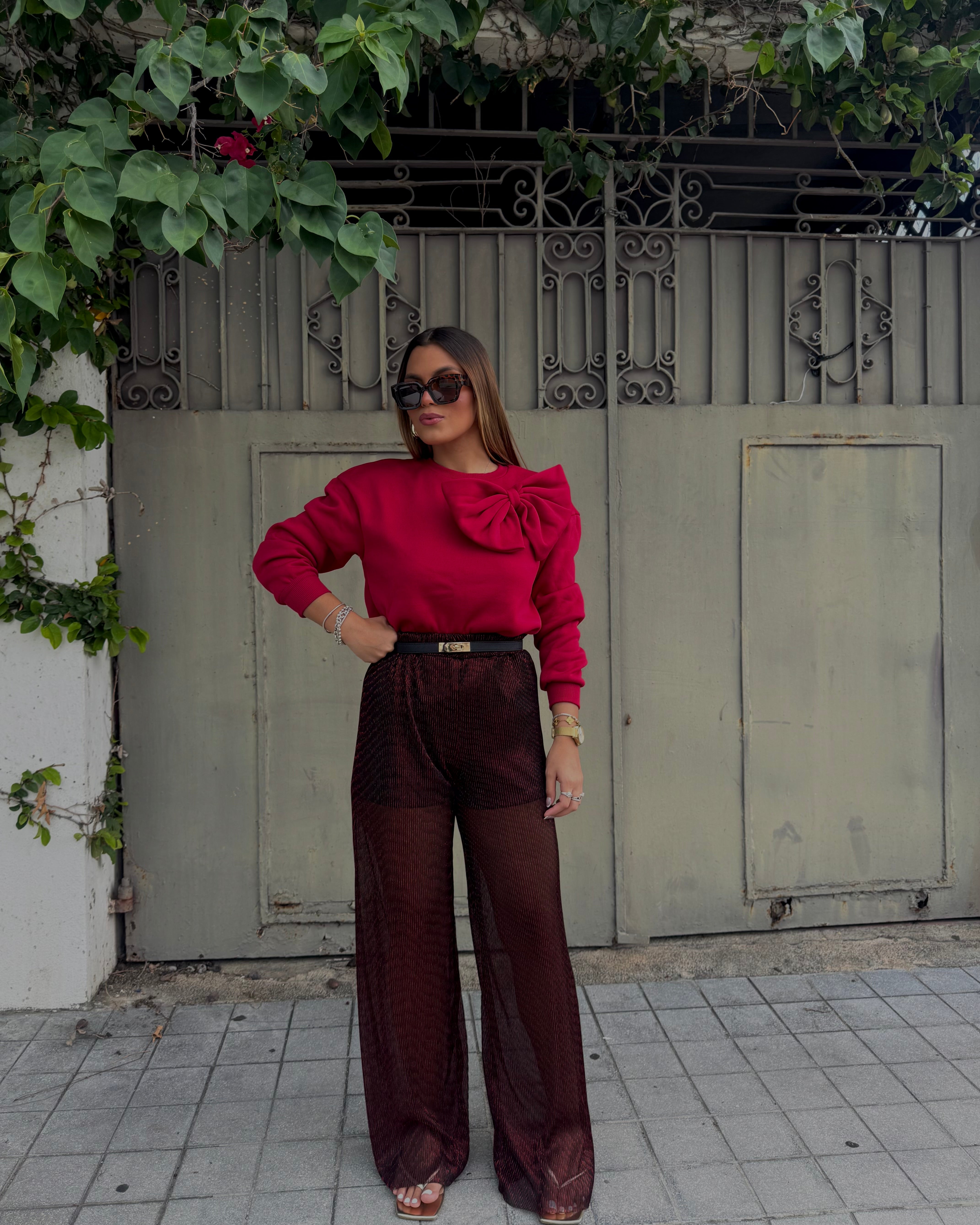 marbella sweater 3D burgundy