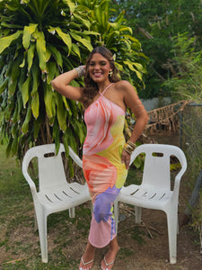 laydiccia pastel tones midi dress
