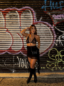 luzcia rhinestones lace bralette