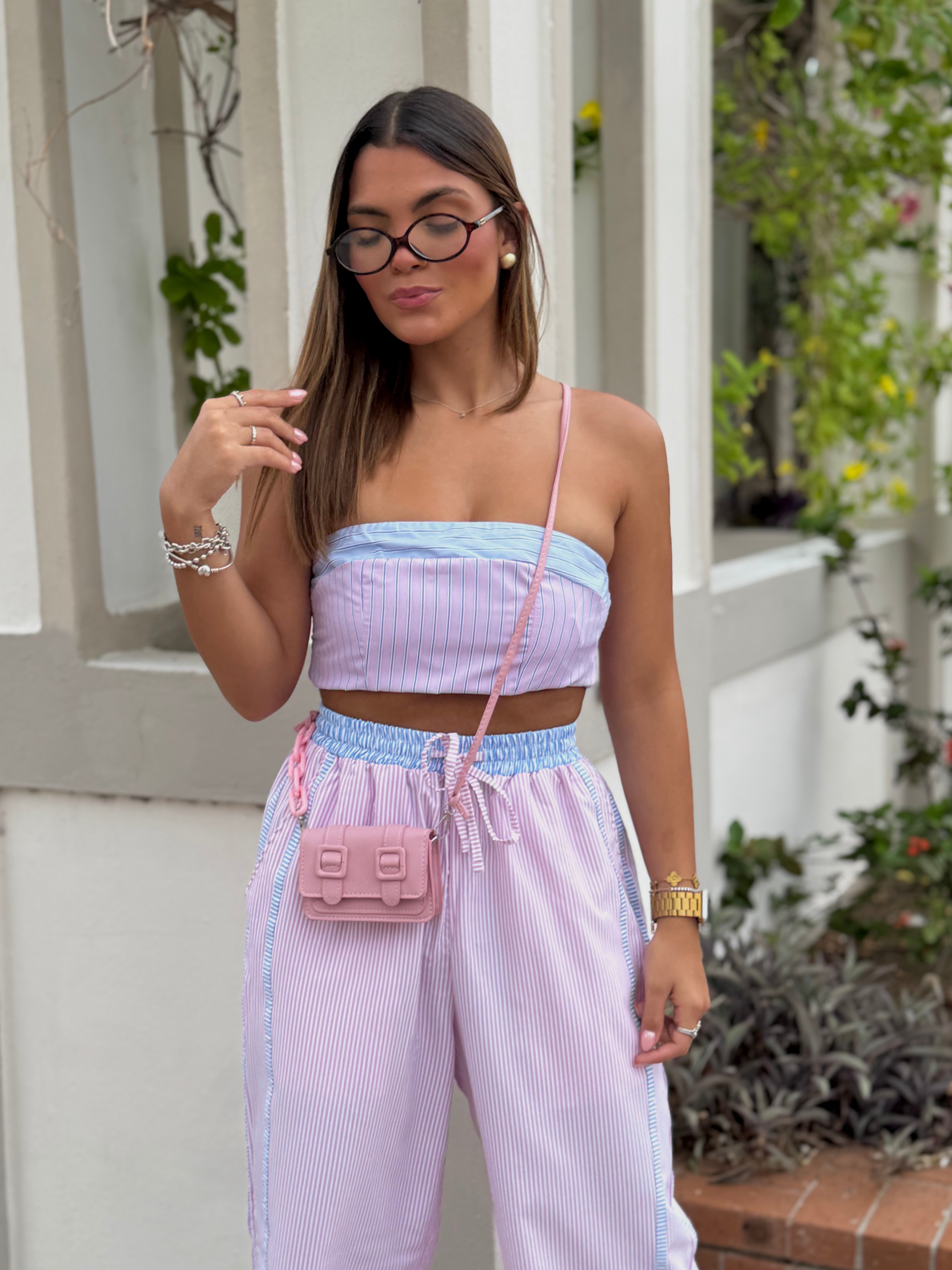 morentinna strapless crop top