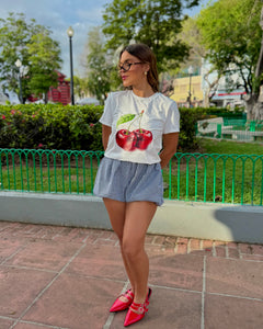 jillian gingham bubble short