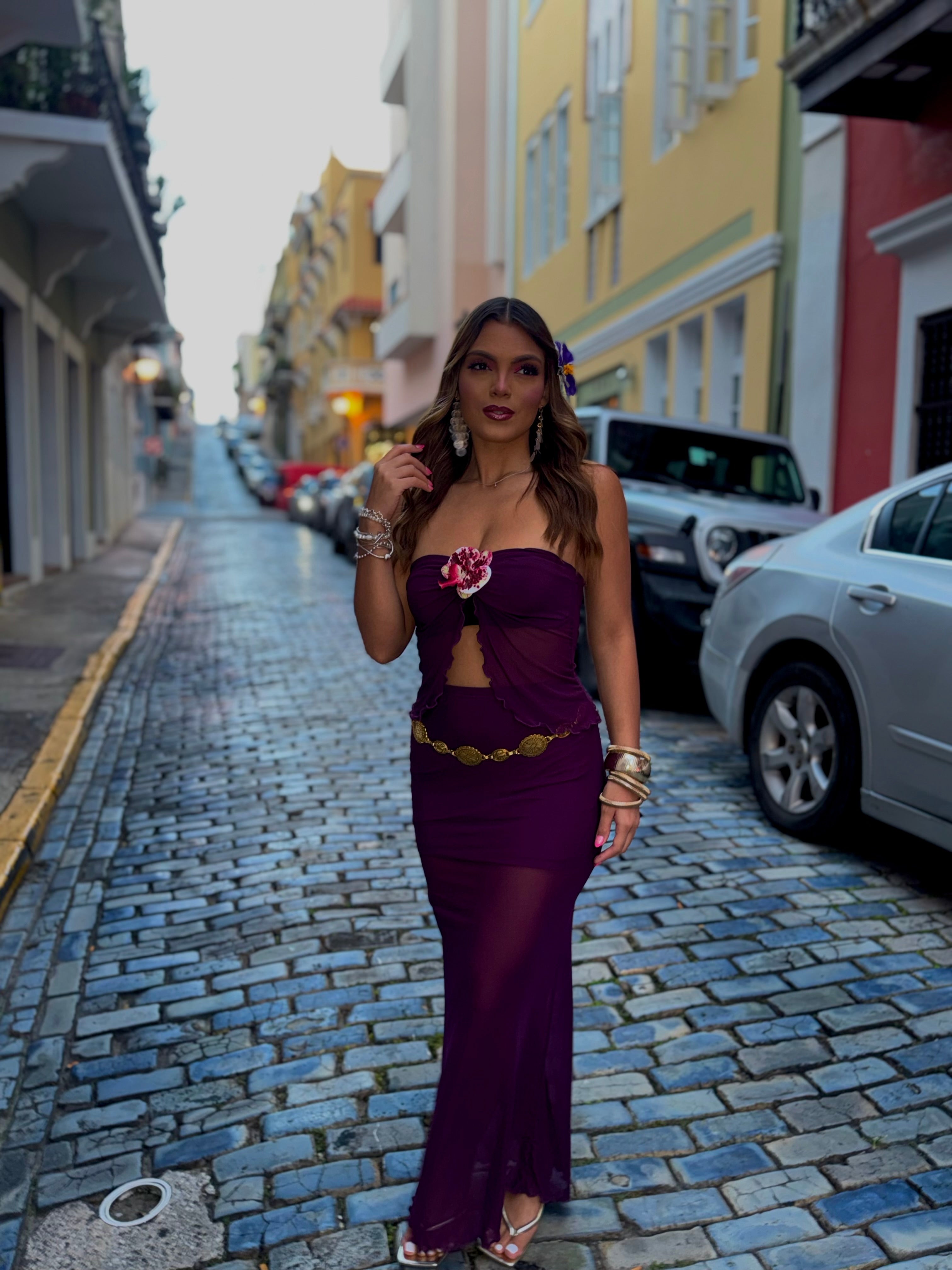 ivonne deep purple glow set