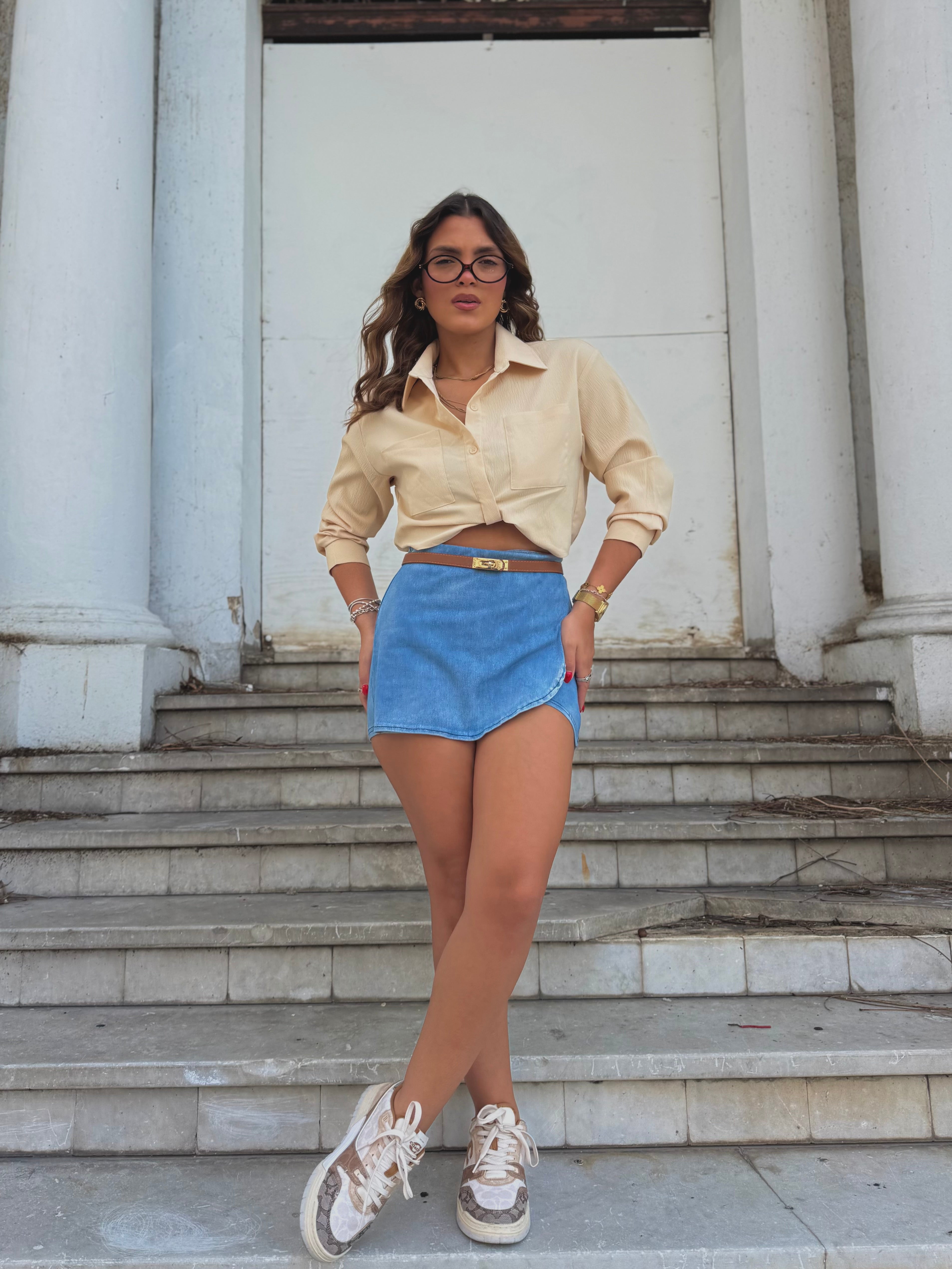 diannies casual denim skort