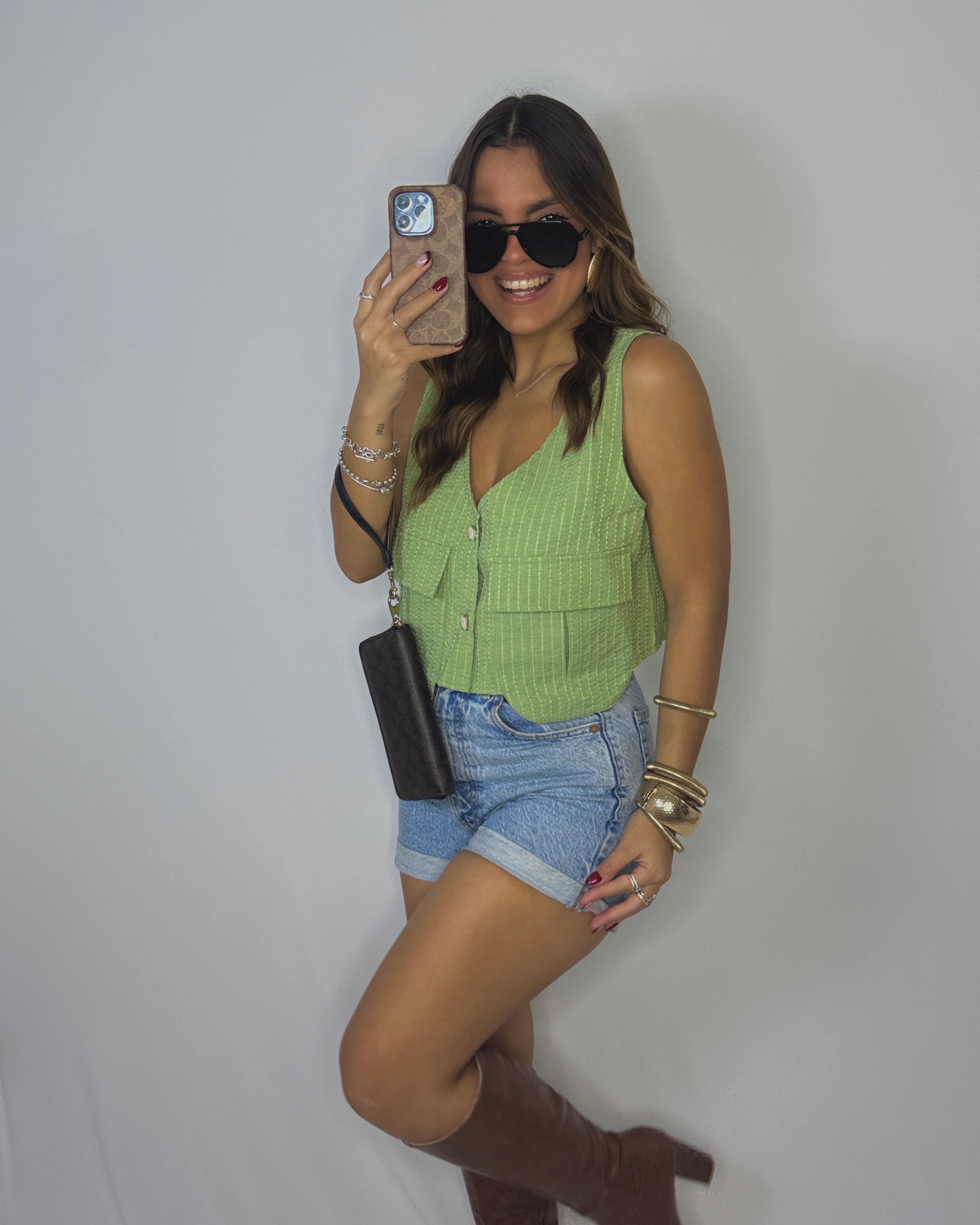 rebeka olive cargo blouse