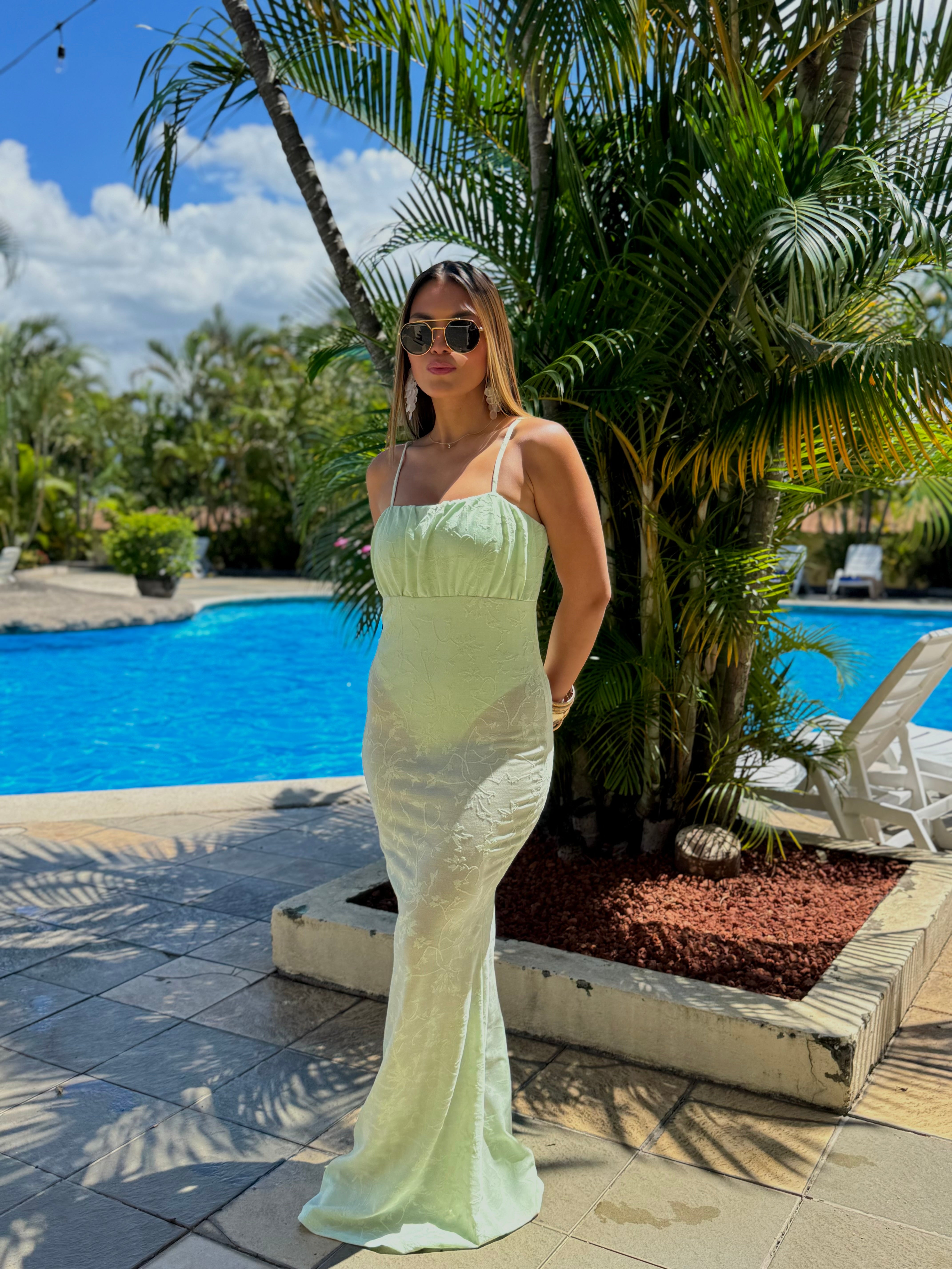 farina lace maxi dress