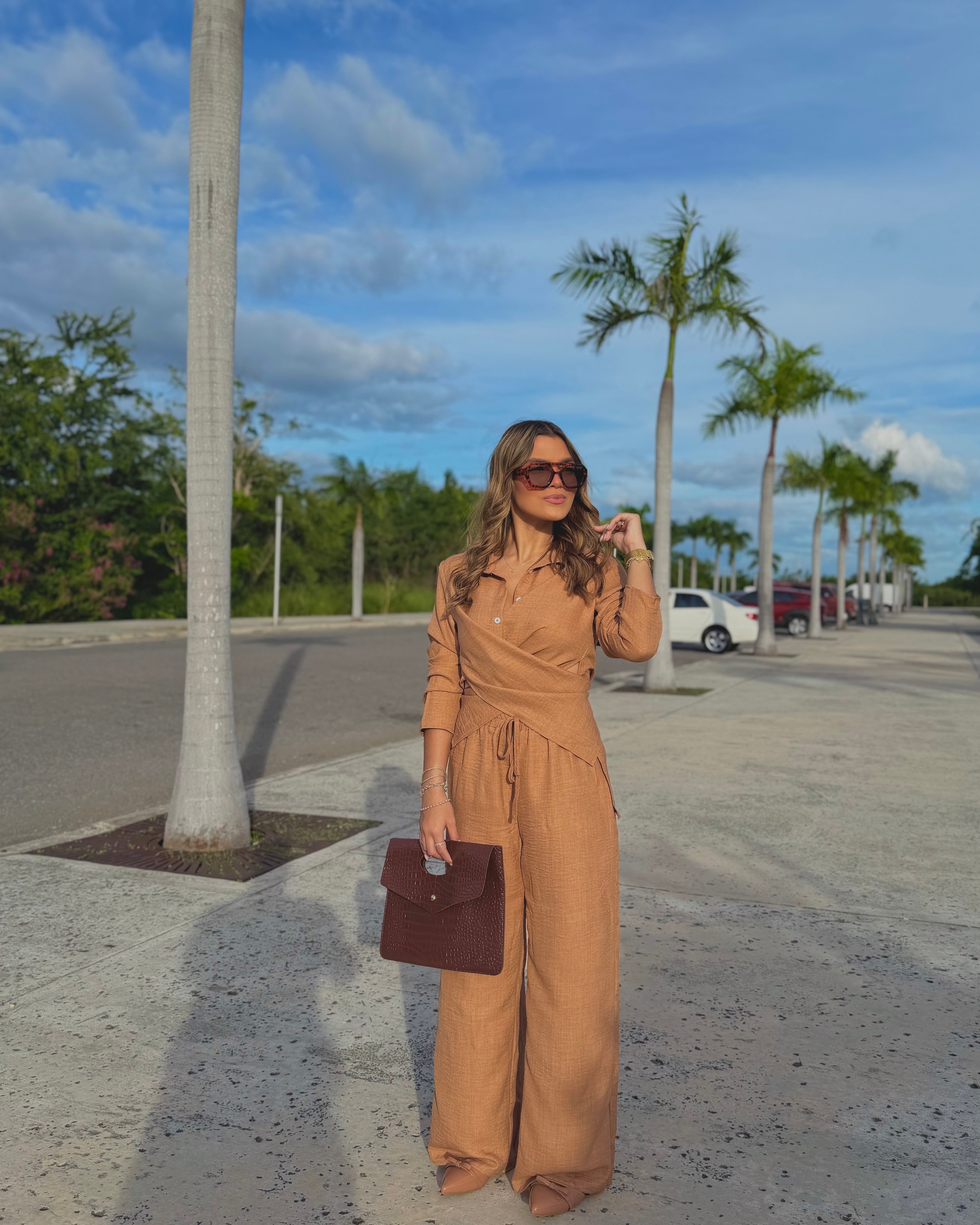 tatienne button down set caqui