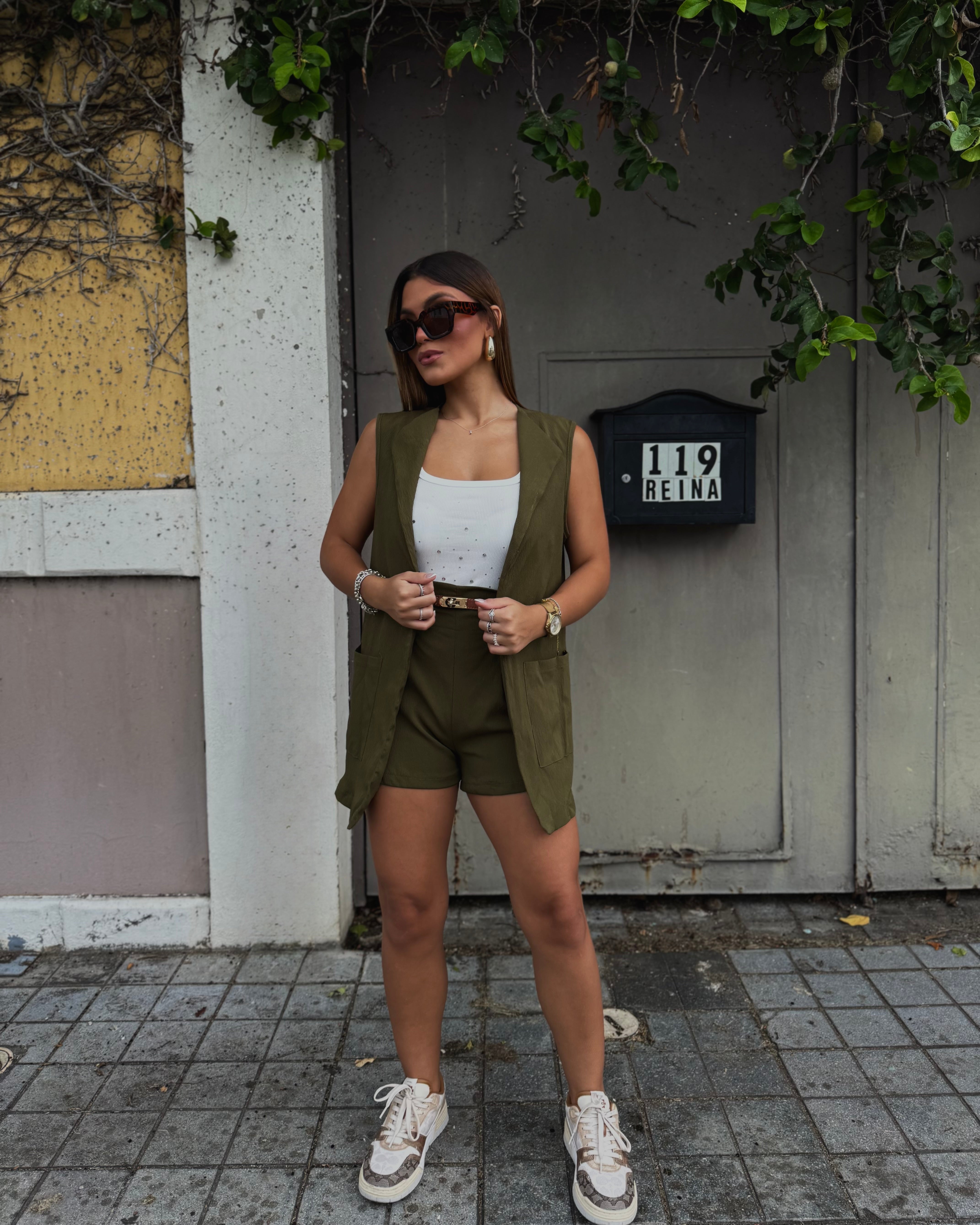 dilly oversized vest set