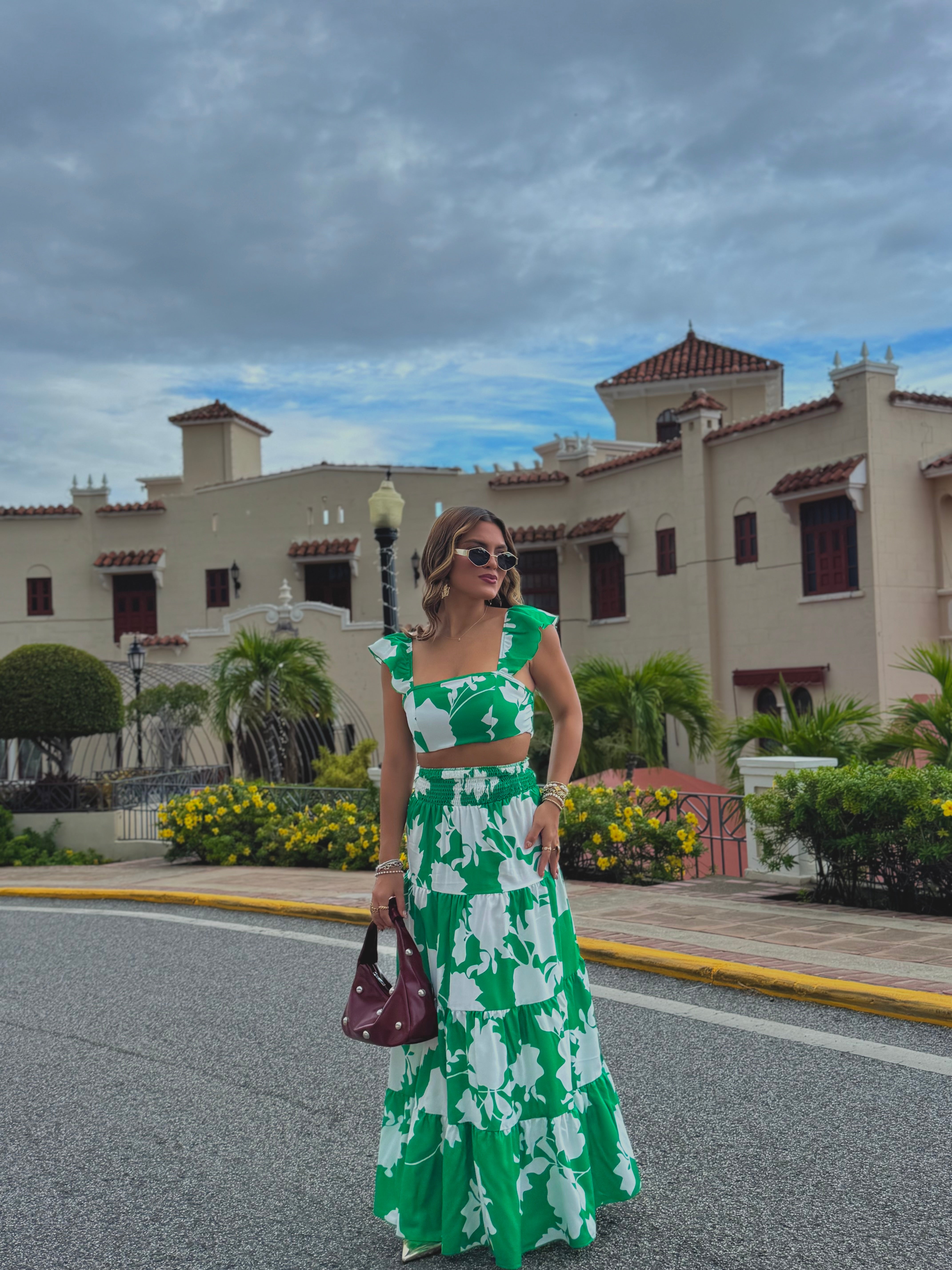 litzennies maxi skirt tropi set