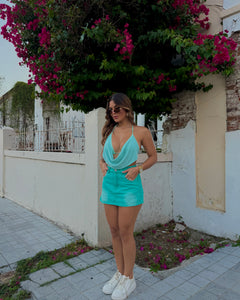 kayleen mint bralette crop top