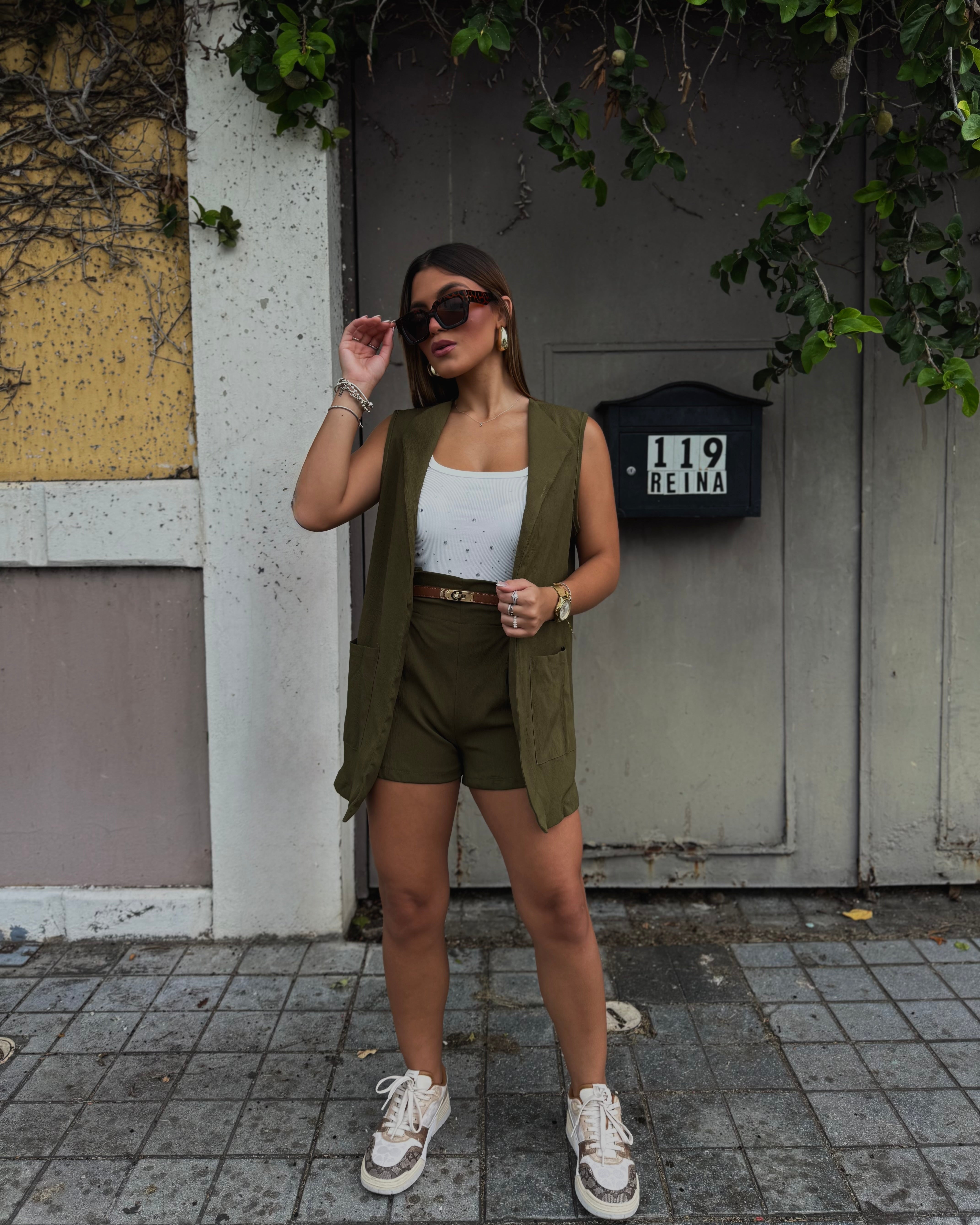 dilly oversized vest set