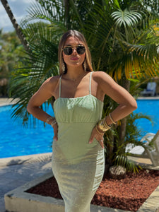 farina lace maxi dress