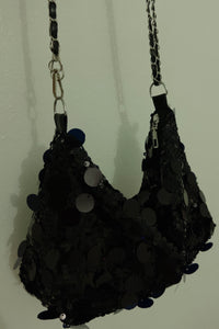 BLACK SEQUINS PURSE