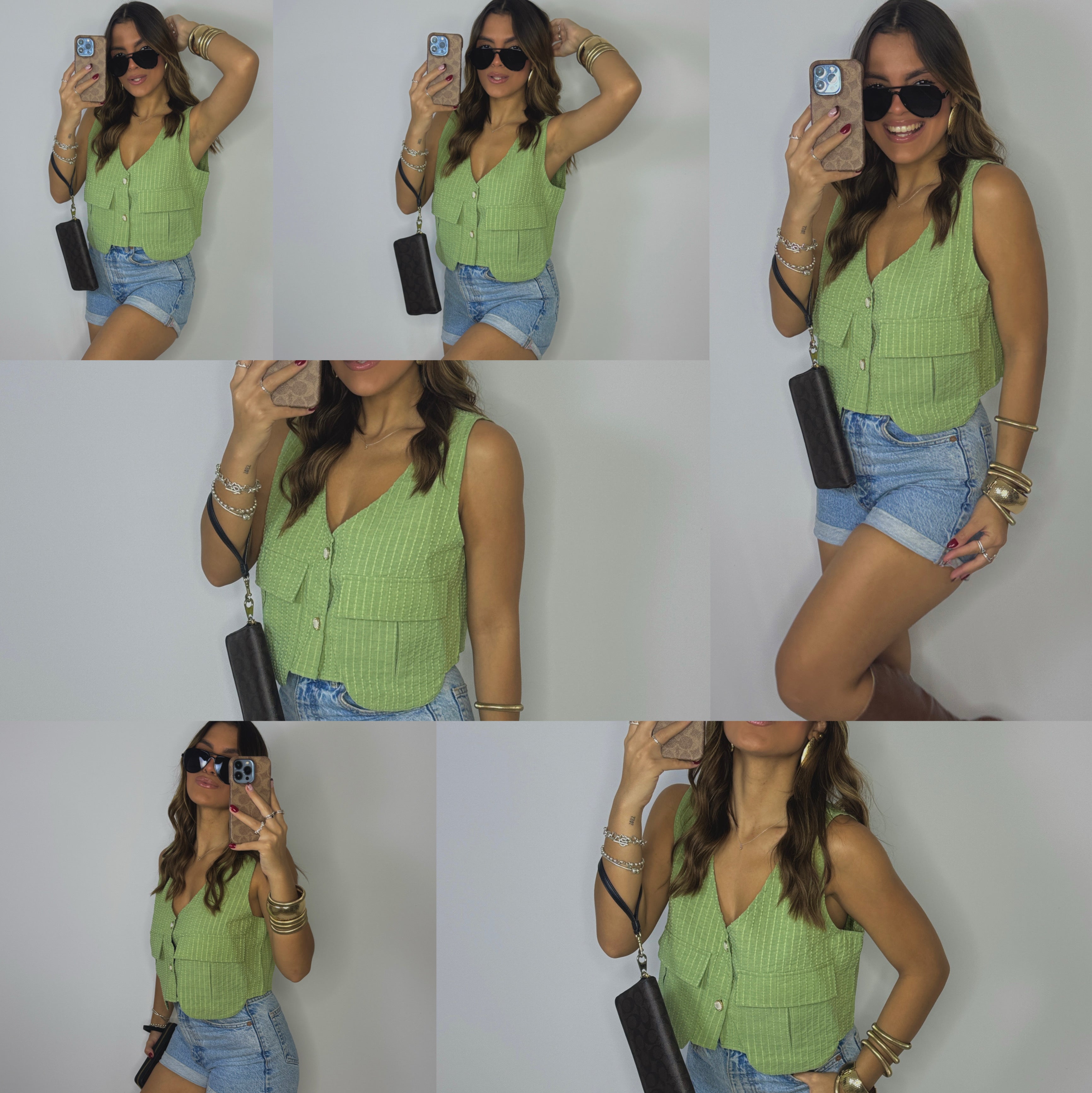 rebeka olive cargo blouse