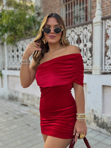 naiara mini velvet dress