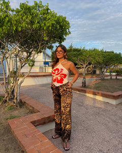 natalia leopard satin fresh pant