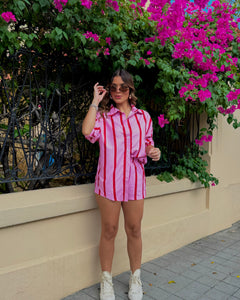 eimy funky button down shirt set