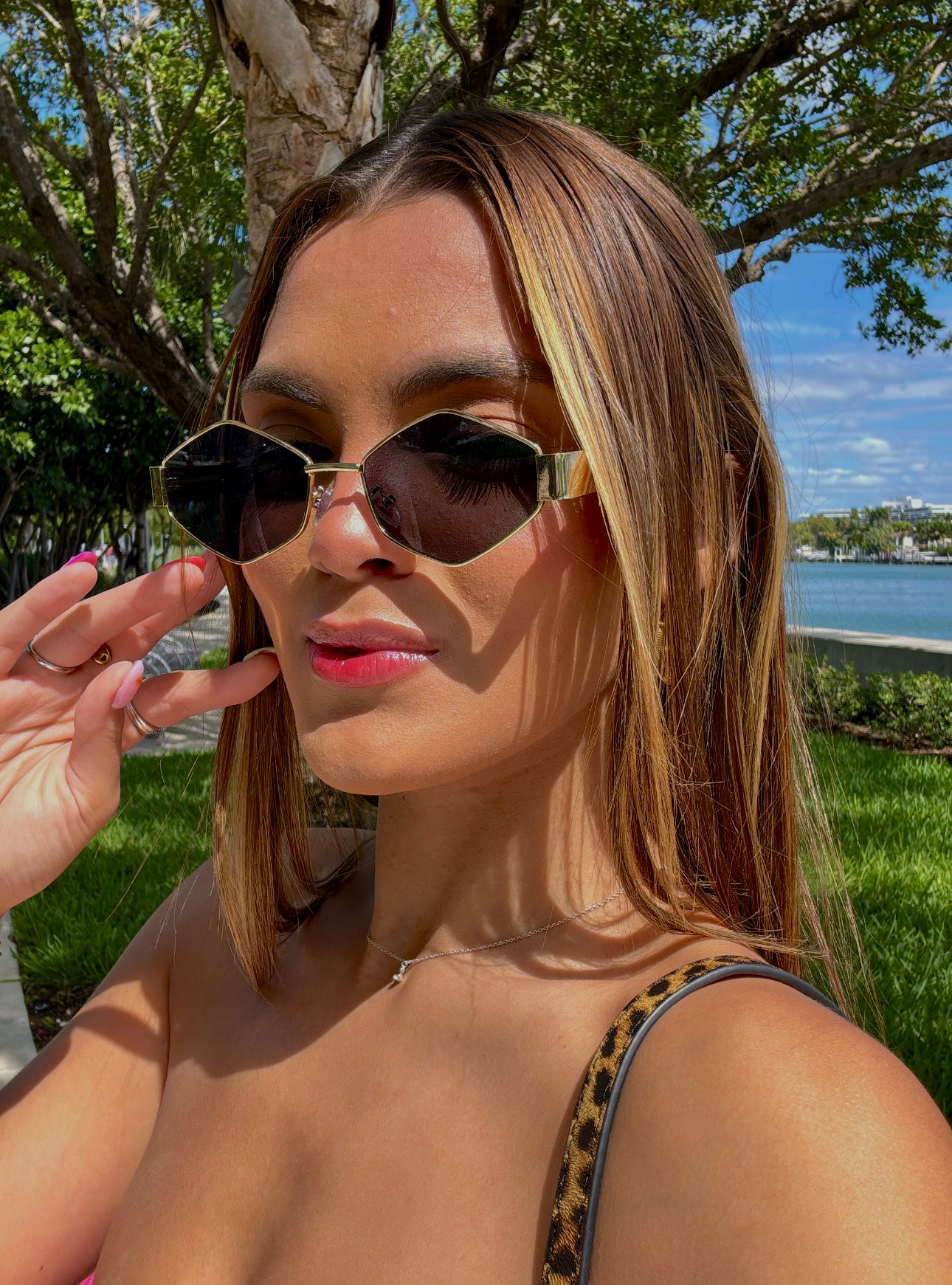 ROMBO gold sunglasses