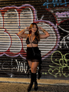 luzcia rhinestones lace bralette