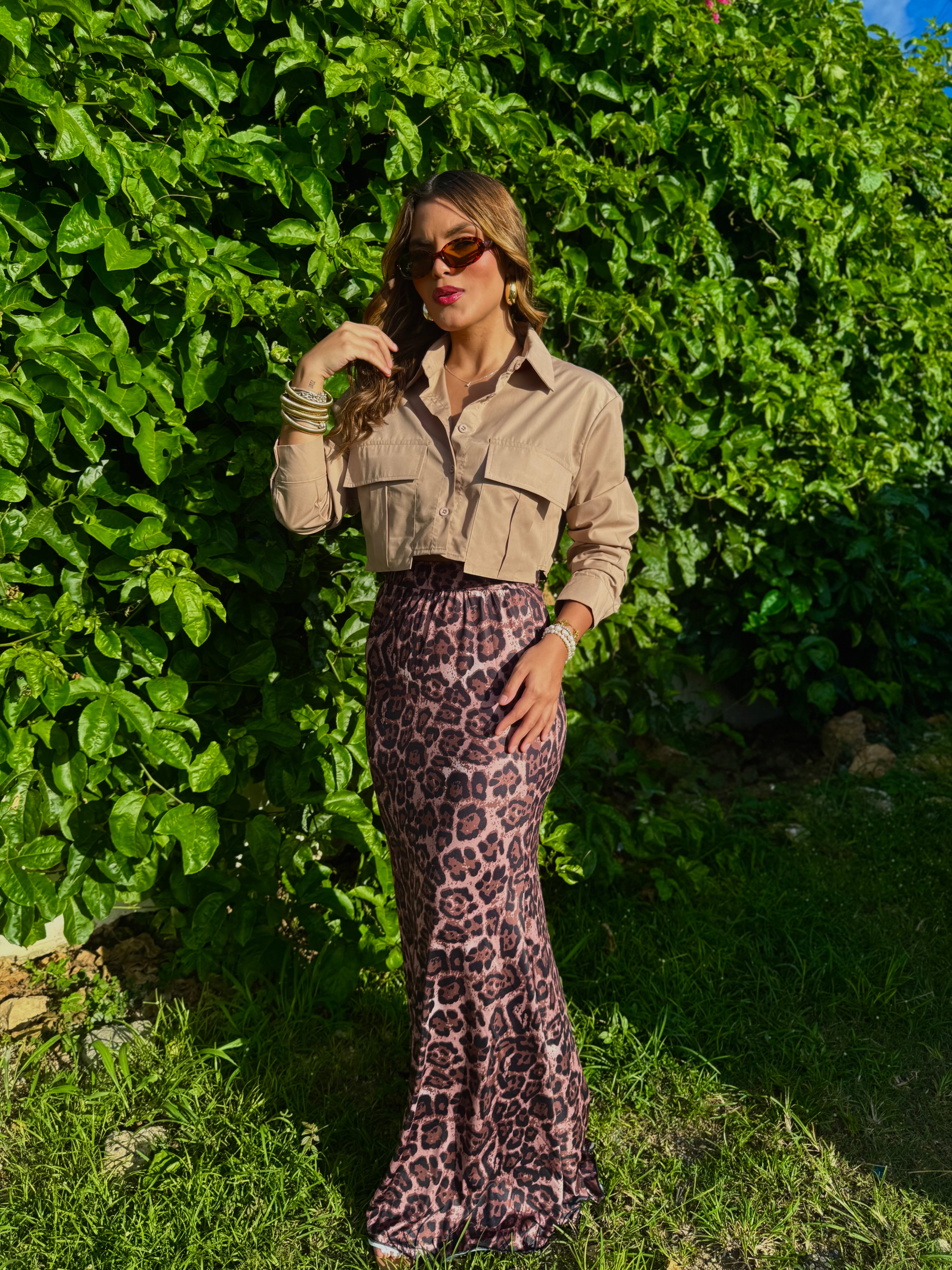 yareli cargo button down shirt