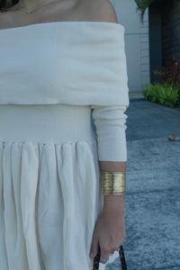 alexya ivory crochet dress