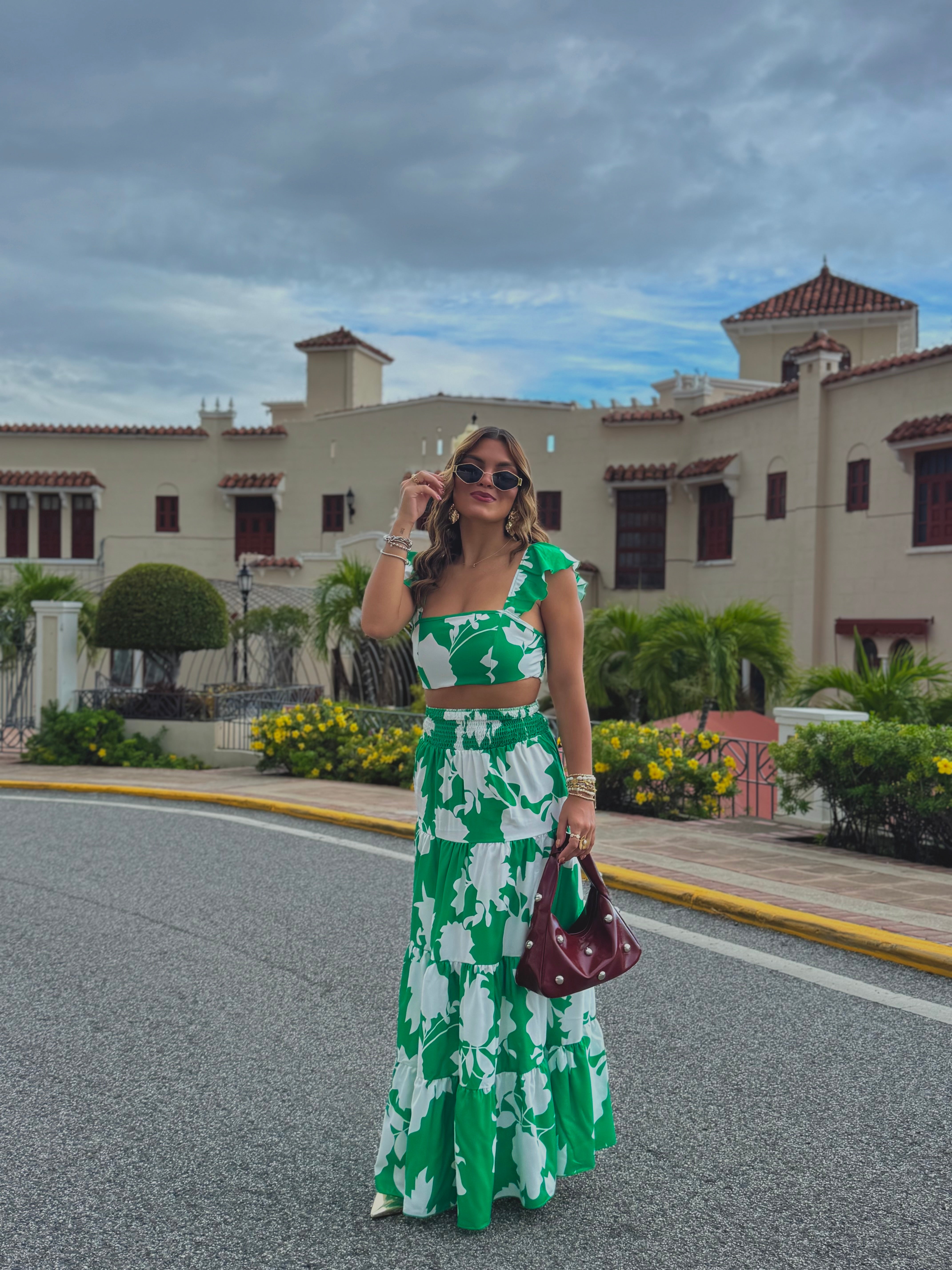 litzennies maxi skirt tropi set