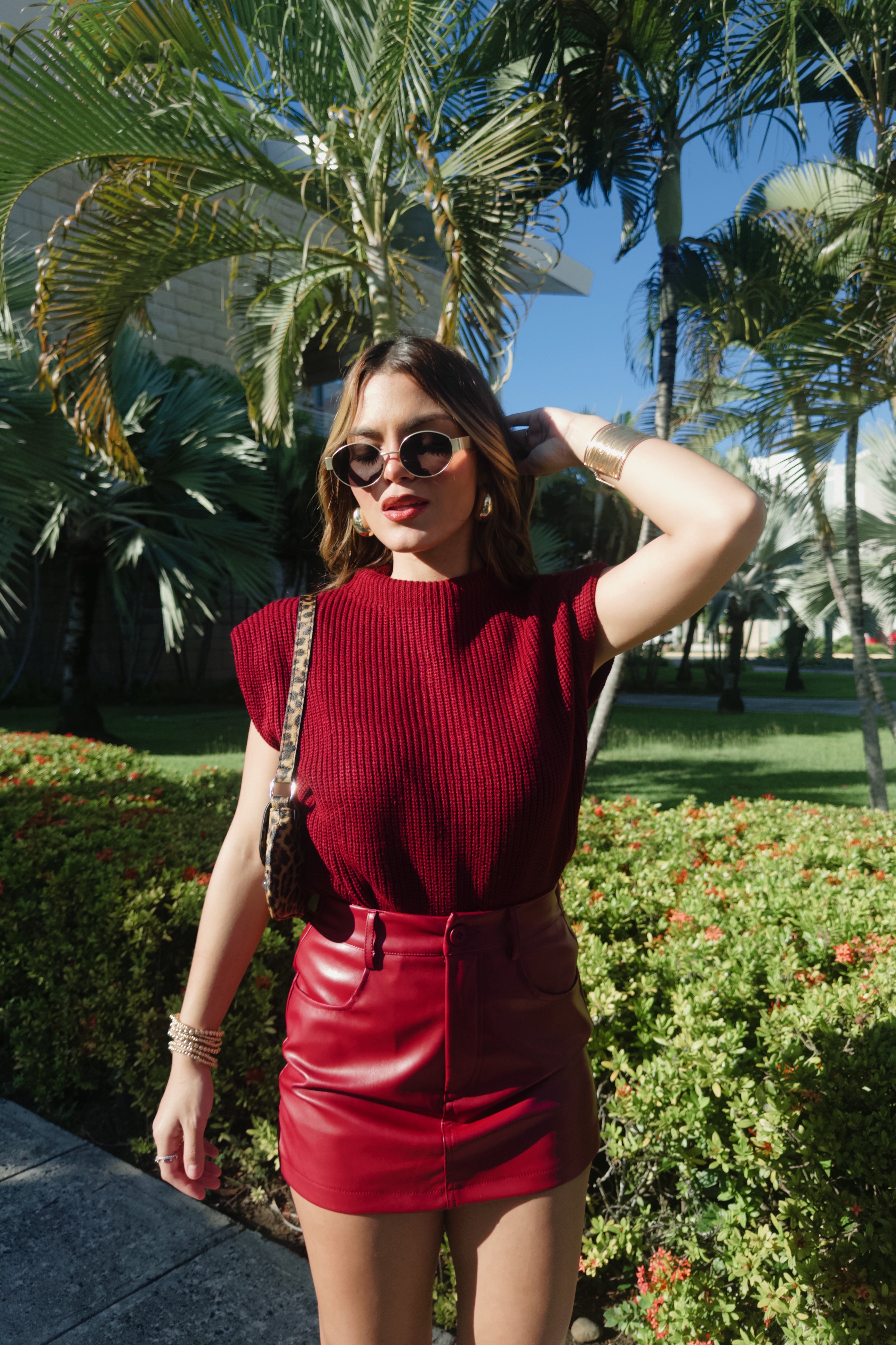 fernanda burgundy sweater