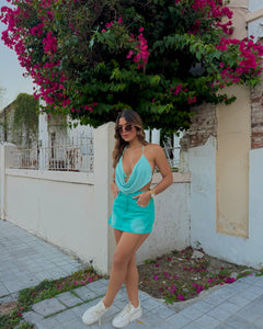 kayleen mint bralette crop top