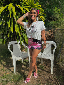 giulia flower mini skort