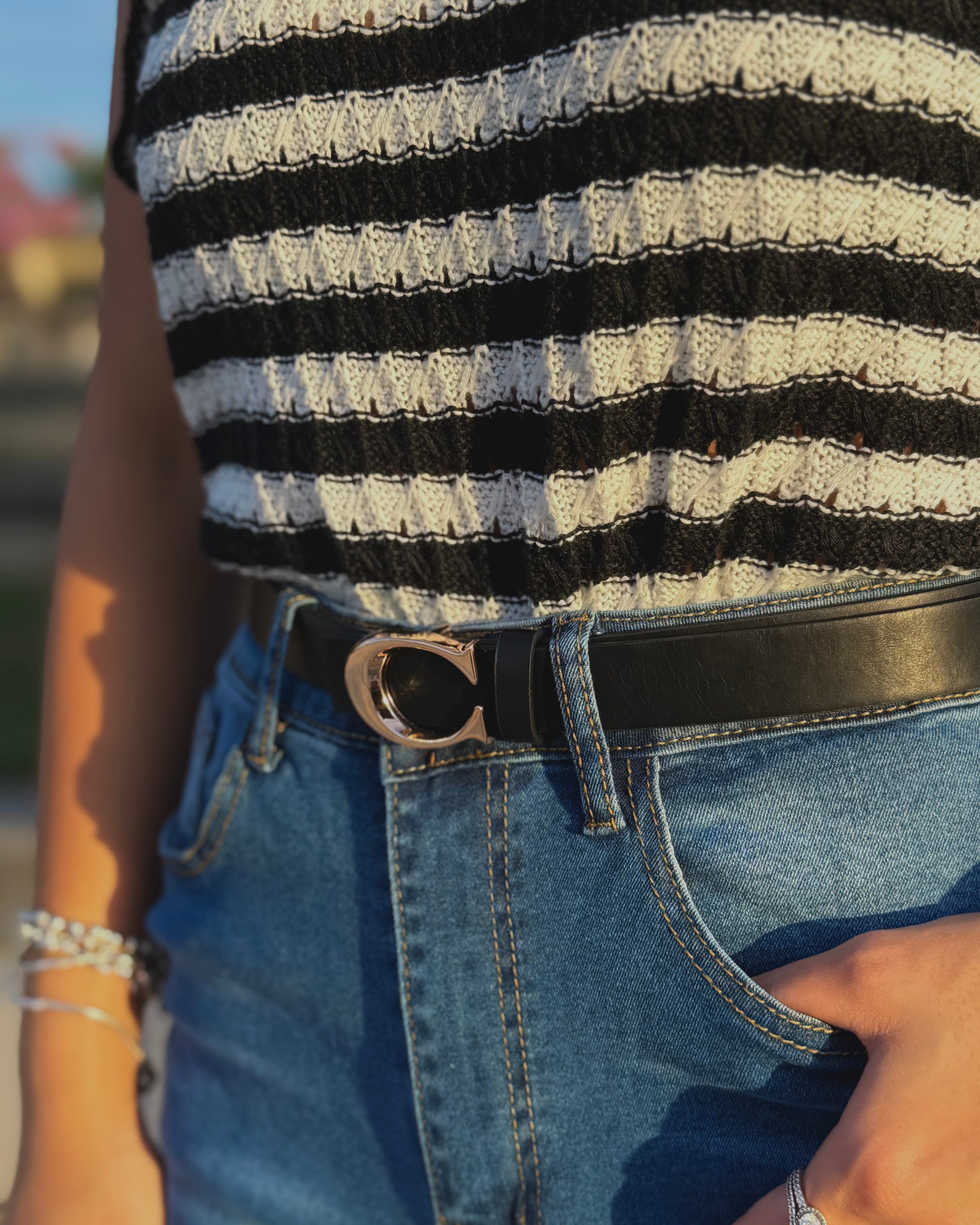 correa negra/correa blanca