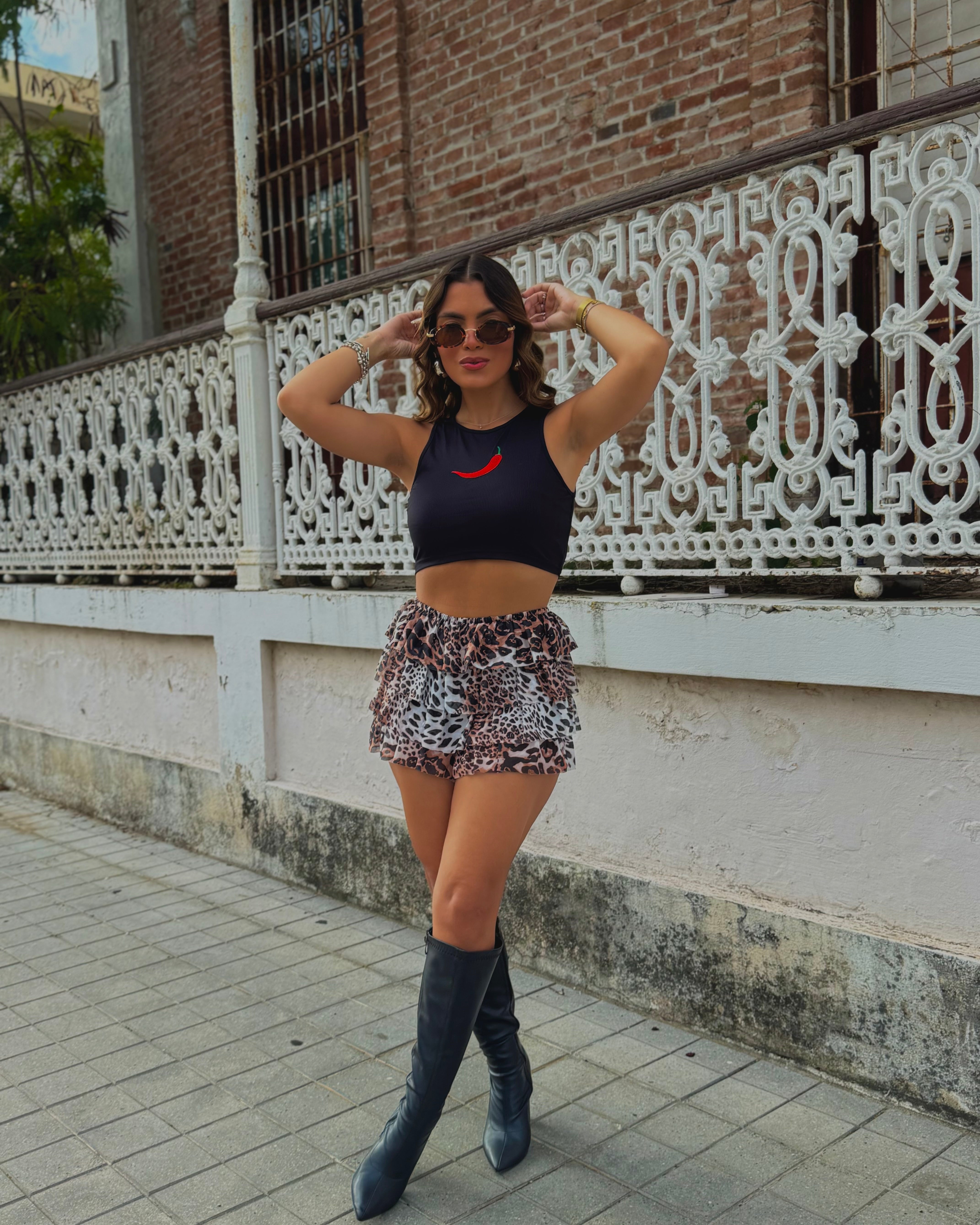 lianna red chili tank top