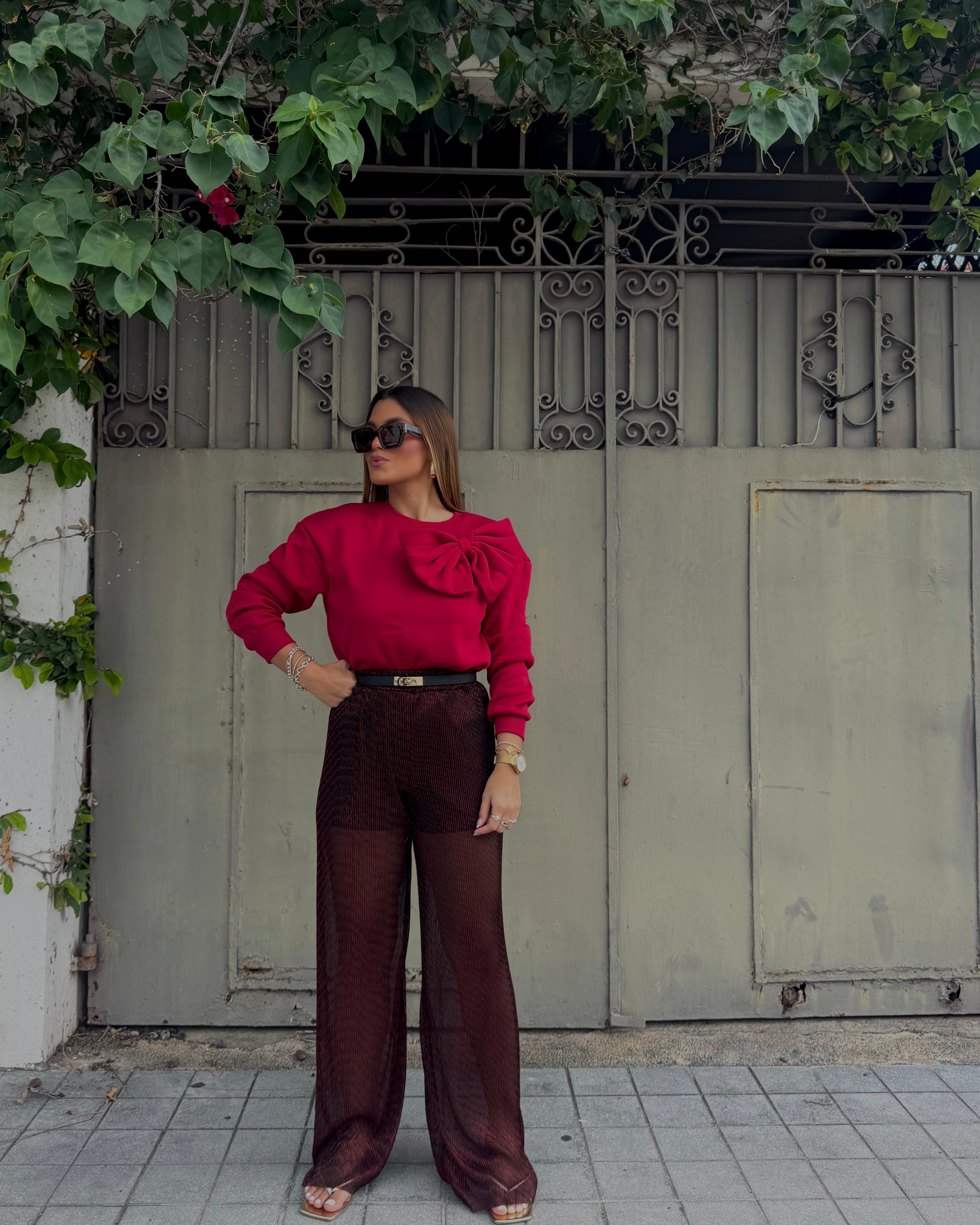 marbella sweater 3D burgundy