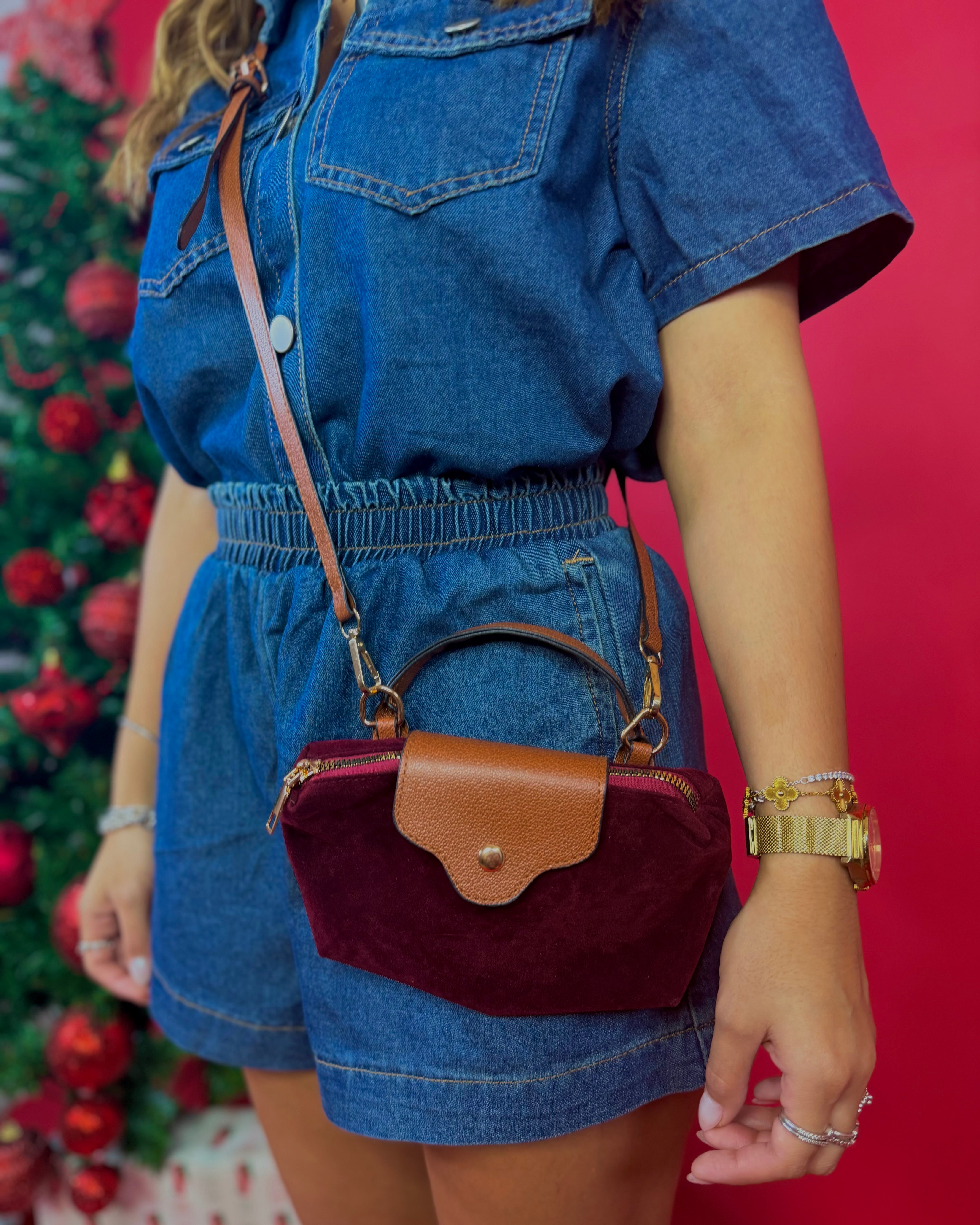 burgundy crossbody purse