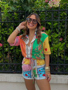 eunnette button down shirt set tropi