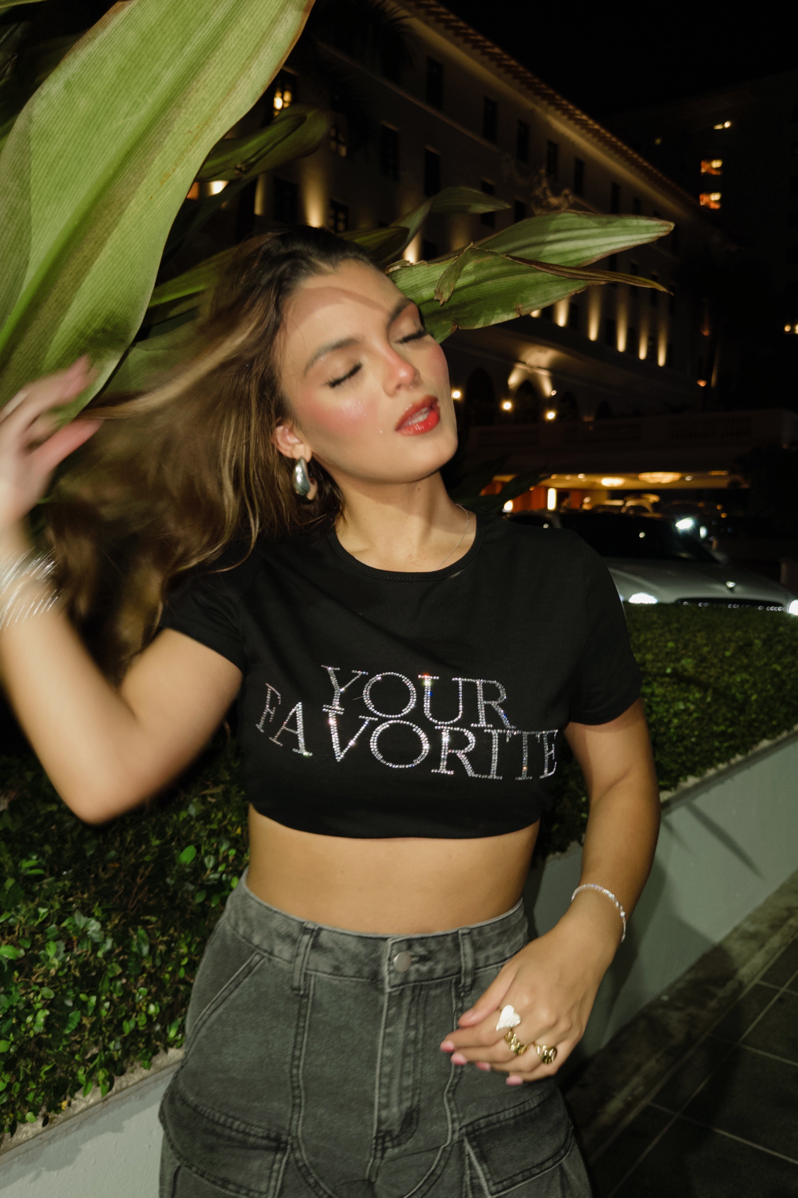 salinna "your favorite" crop shirt