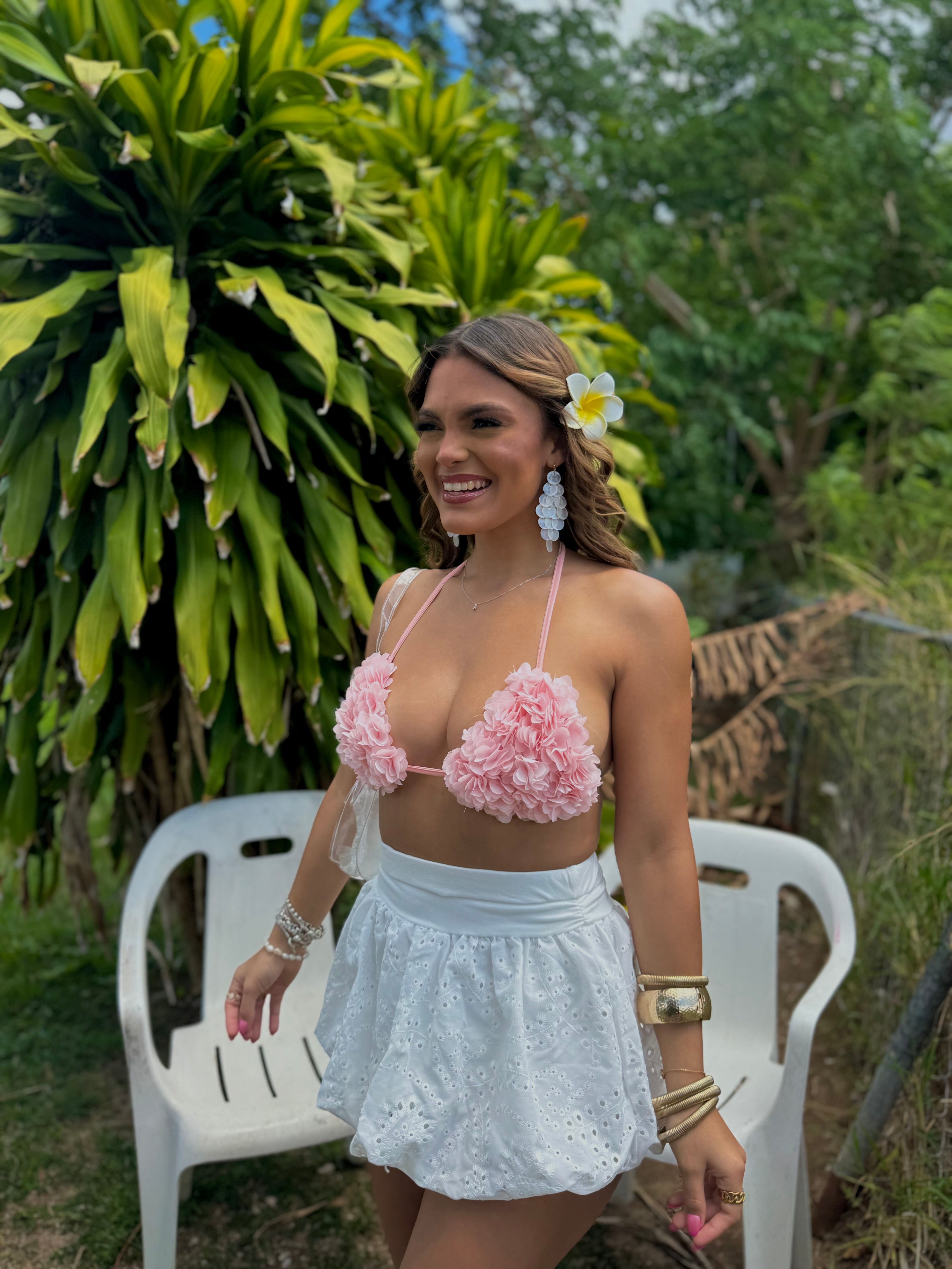 neylí lace bubble skirt
