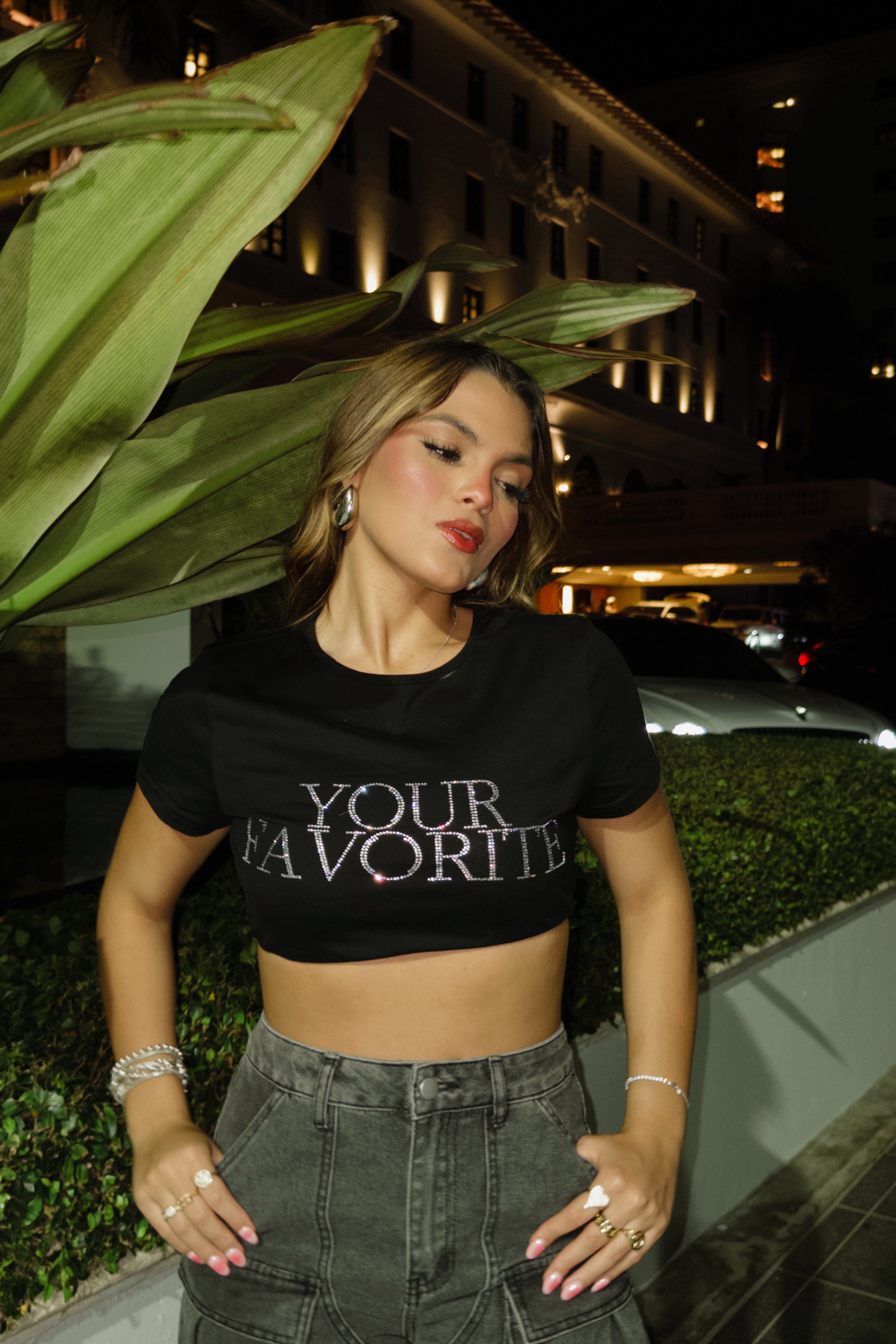 salinna "your favorite" crop shirt