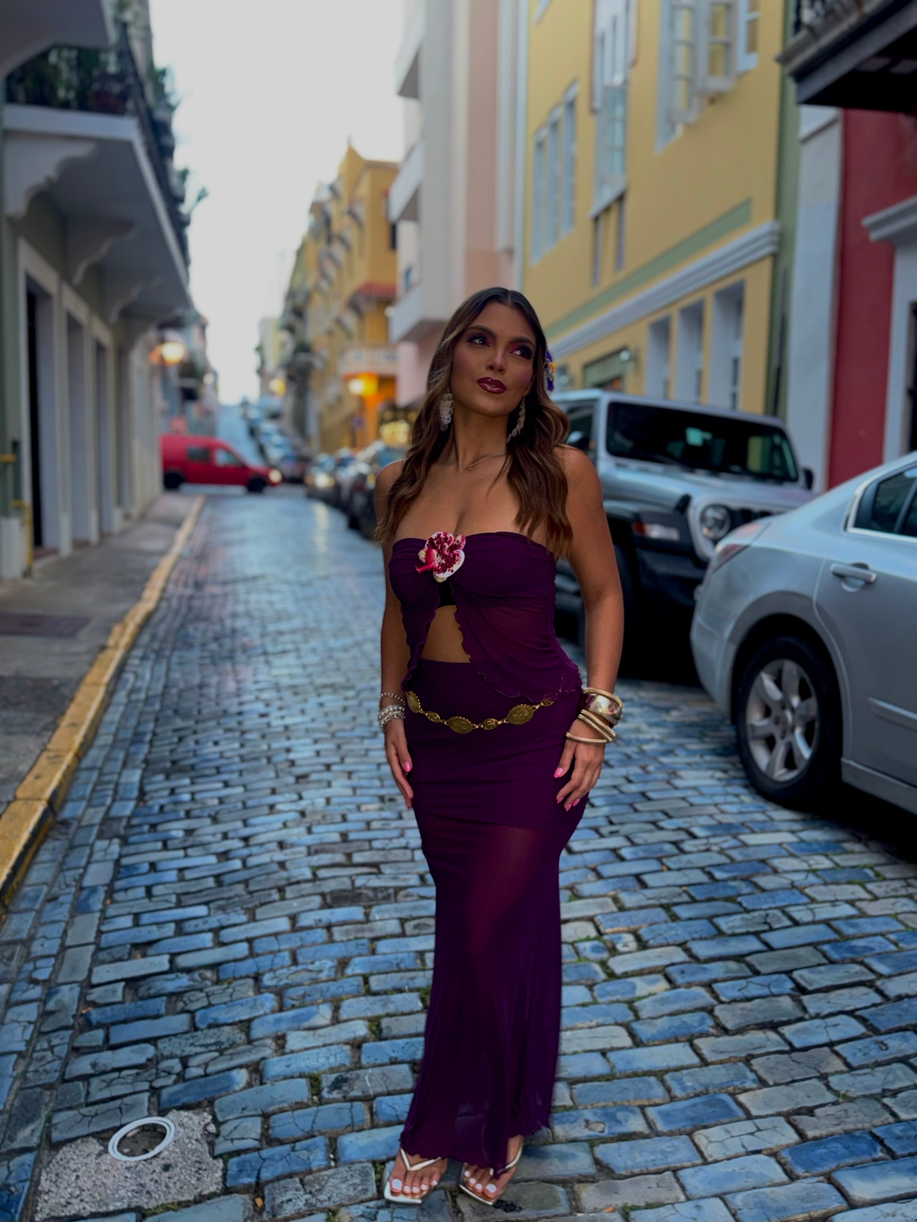 ivonne deep purple glow set