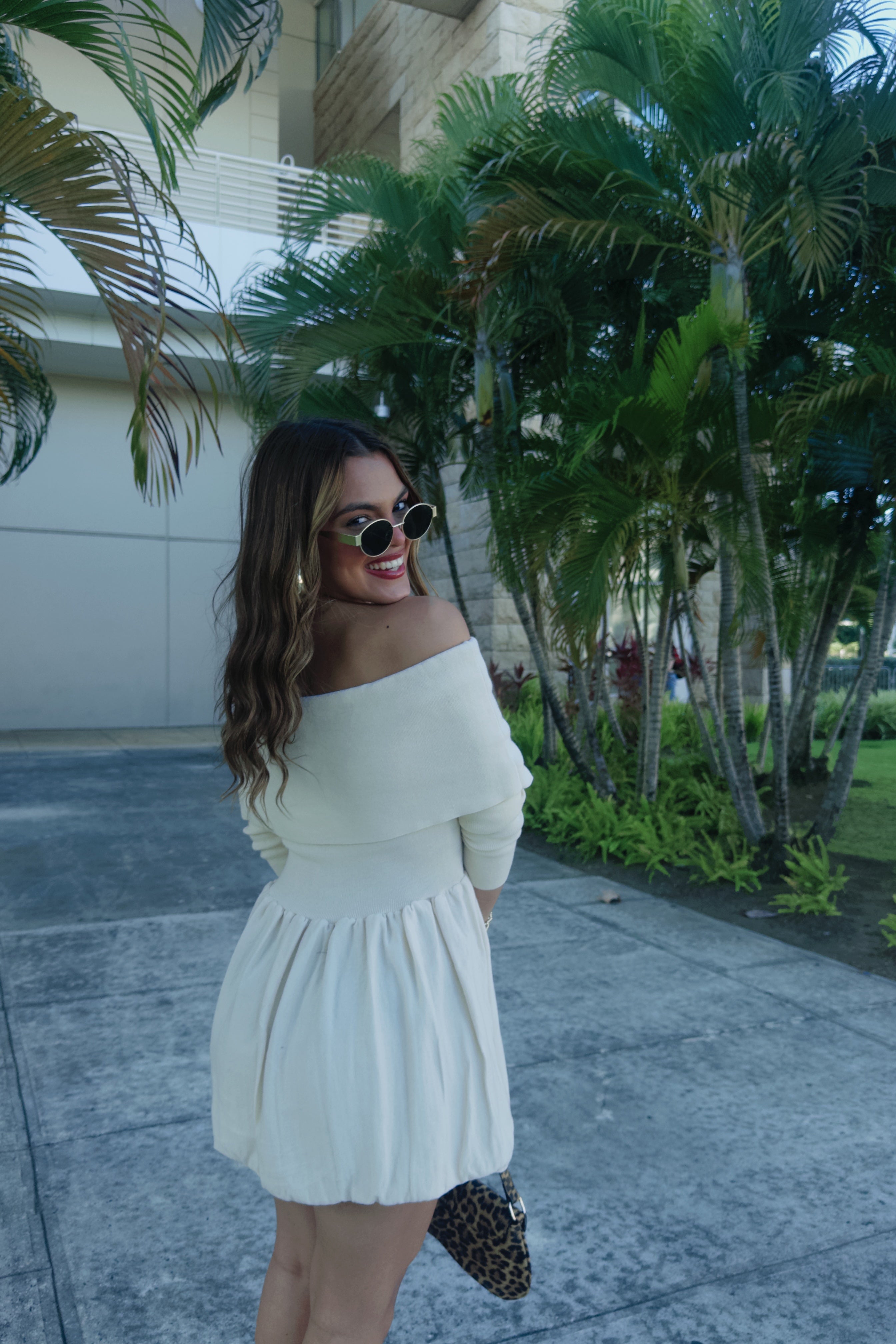 alexya ivory crochet dress