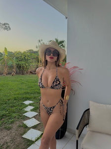 vittorinna leopard two pieces swimsuit