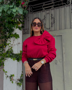 marbella sweater 3D burgundy