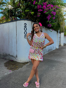 beylinne pink fiesta net dress