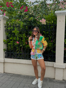 eunnette button down shirt set tropi